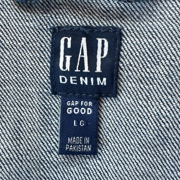 Gap Girls  Medium Wash Blue Denim Jacket Size Large - Picture 5 of 5